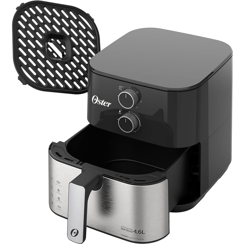Fritadeira Elétrica Air Fryer Oster Sem Óleo 4,6 Litros Preta 1500W 220V OFRT520, , large image number 5